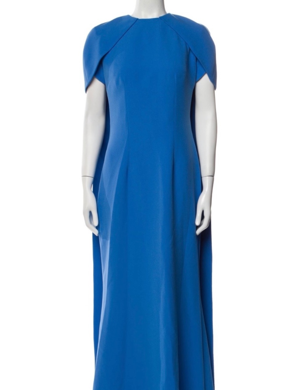 Gorgeous Safiyaa Blue Evening Gown with Attatched Cape Size 8